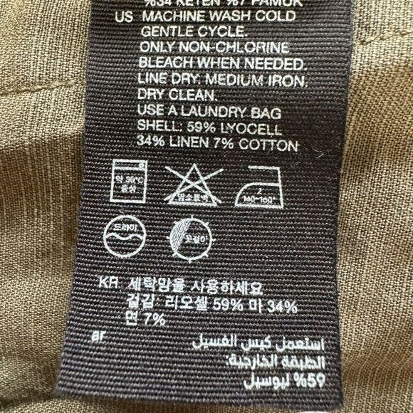 Stockholm Atelier & Other Stories Army Green Button Down Sz 6 Belted Dress - Picture 10 of 14